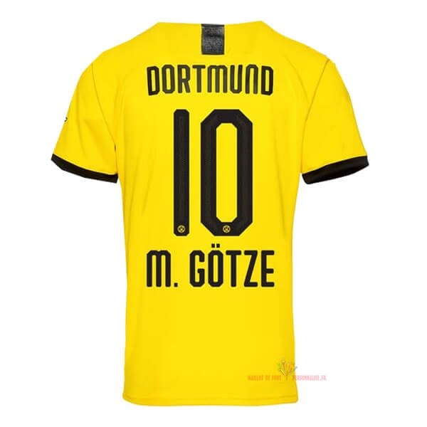 Maillot Om Pas Cher PUMA NO.10 M.Gotze Domicile Maillot Borussia Dortmund 2019 2020 Jaune