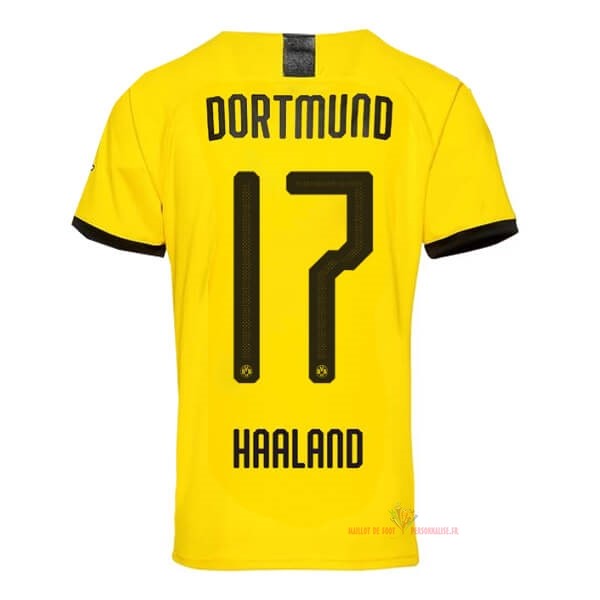 Maillot Om Pas Cher PUMA NO.17 Haaland Domicile Maillot Borussia Dortmund 2019 2020 Jaune