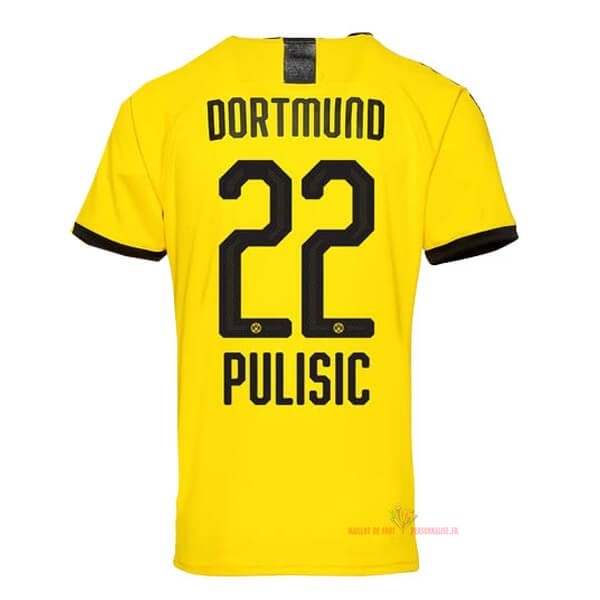 Maillot Om Pas Cher PUMA NO.22 Pulisic Domicile Maillot Borussia Dortmund 2019 2020 Jaune