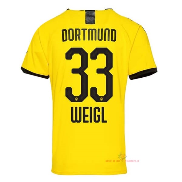 Maillot Om Pas Cher PUMA NO.33 Weigl Domicile Maillot Borussia Dortmund 2019 2020 Jaune