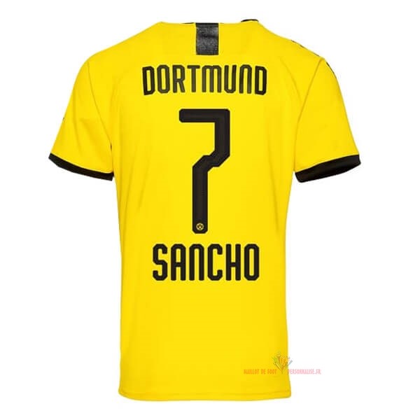 Maillot Om Pas Cher PUMA NO.7 Sancho Domicile Maillot Borussia Dortmund 2019 2020 Jaune