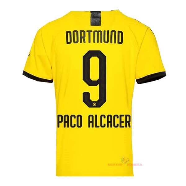 Maillot Om Pas Cher PUMA NO.9 Paco Alcacer Domicile Maillot Borussia Dortmund 2019 2020 Jaune