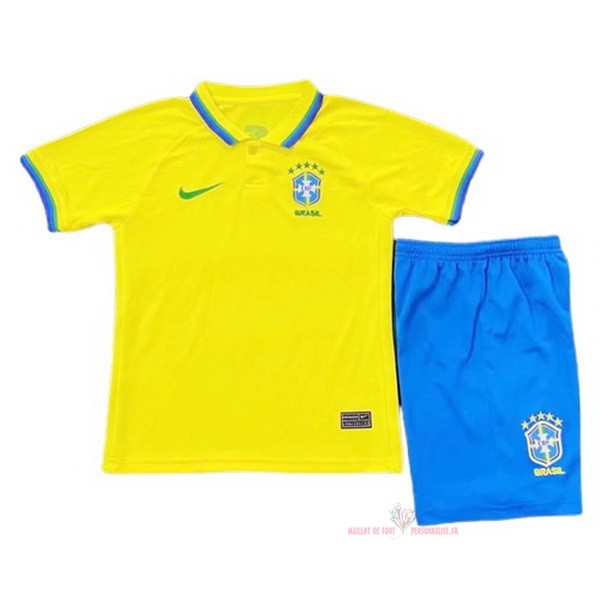 Maillot Om Pas Cher Nike Domicile Conjunto De Enfant Brésil 2022 Jaune