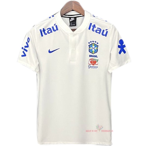 Maillot Om Pas Cher Nike Polo Brésil 2022 Blanc