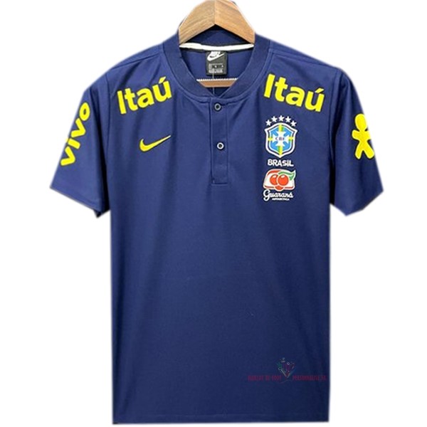 Maillot Om Pas Cher Nike Polo Brésil 2022 Bleu Marine