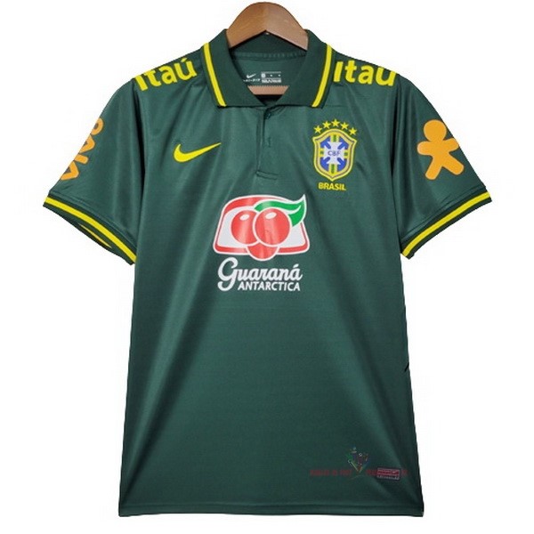 Maillot Om Pas Cher Nike Polo Brésil 2022 Vert Marine