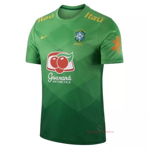 Maillot Om Pas Cher Nike Entrainement Brésil 2021 Vert