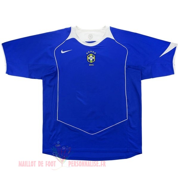 Maillot Om Pas Cher Nike Exterieur Maillot Brésil Vintage 2004 Bleu