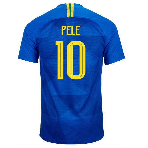 Maillot Om Pas Cher Nike NO.10 Pele Exterieur Maillots Brésil 2018 Bleu