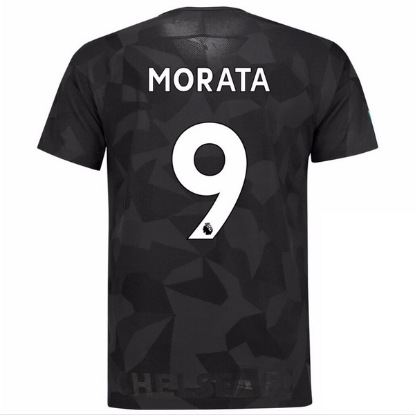 Maillot Om Pas Cher Nike NO.9 Morata Third Maillots Chelsea 2017 2018 Noir