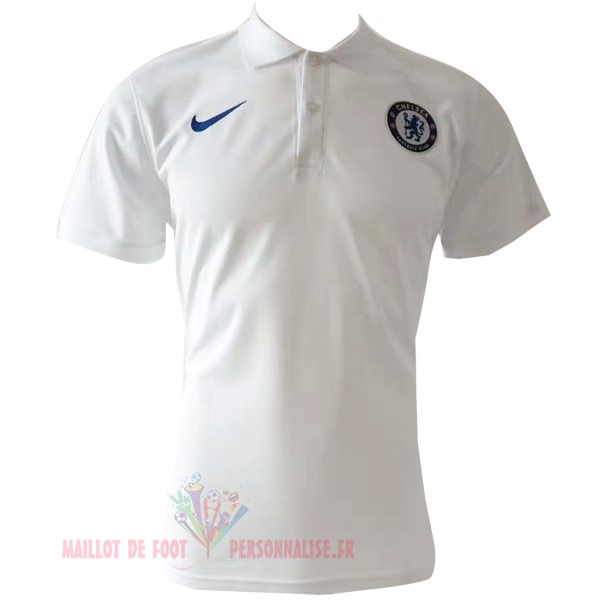 Maillot Om Pas Cher Nike Polo Chelsea 2019 2020 Blanc Bleu