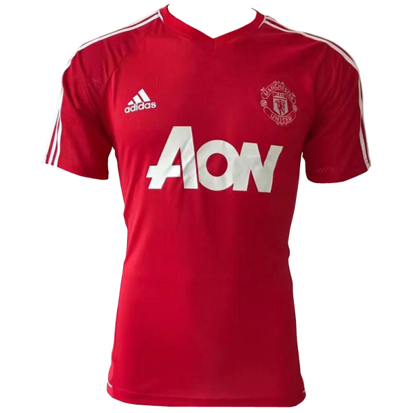 Maillot Om Pas Cher adidas Entrainement Manchester United 2017 2018 Rouge Blanc