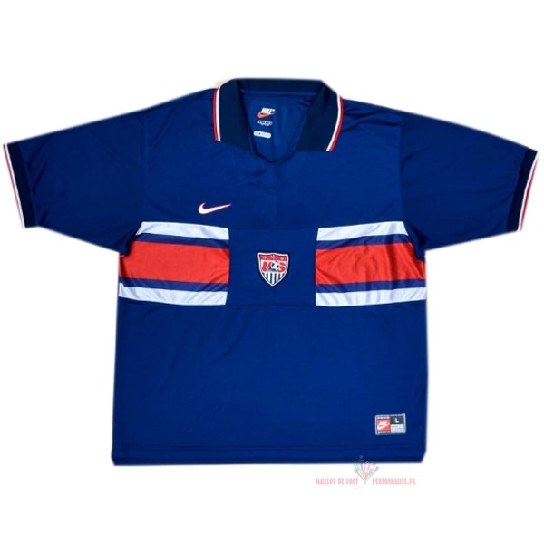 Maillot Om Pas Cher Nike Exterieur Camiseta États-Unis Rétro 1995 1997 Bleu
