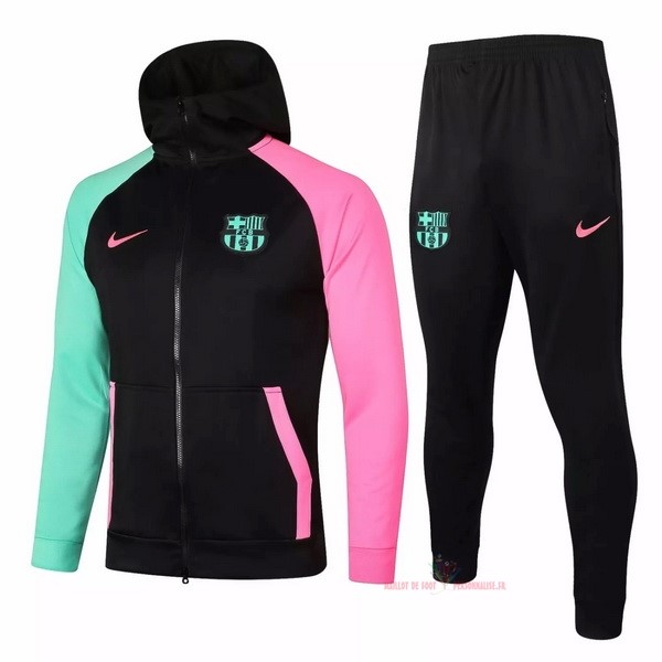 Maillot Om Pas Cher Nike Sweat Shirt Capuche Barcelona 2020 2021 Noir Vert Rose