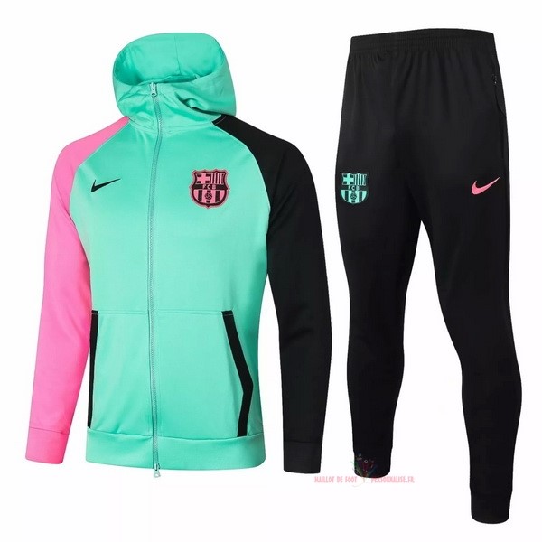 Maillot Om Pas Cher Nike Sweat Shirt Capuche Barcelona 2020 2021 Vert Rose
