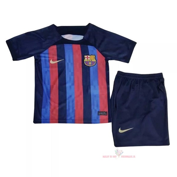 Maillot Om Pas Cher Nike Domicile Conjunto De Enfant Barcelona 2022 2023 Bleu Rouge