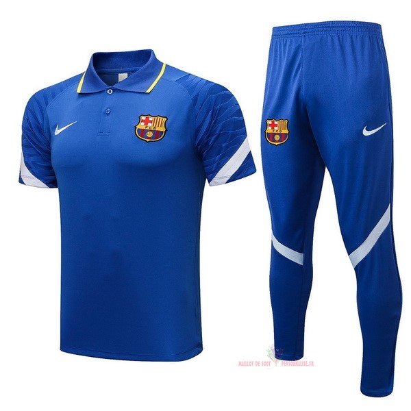 Maillot Om Pas Cher Nike Ensemble Complet Polo Barcelona 2021 2022 Bleu Blanc