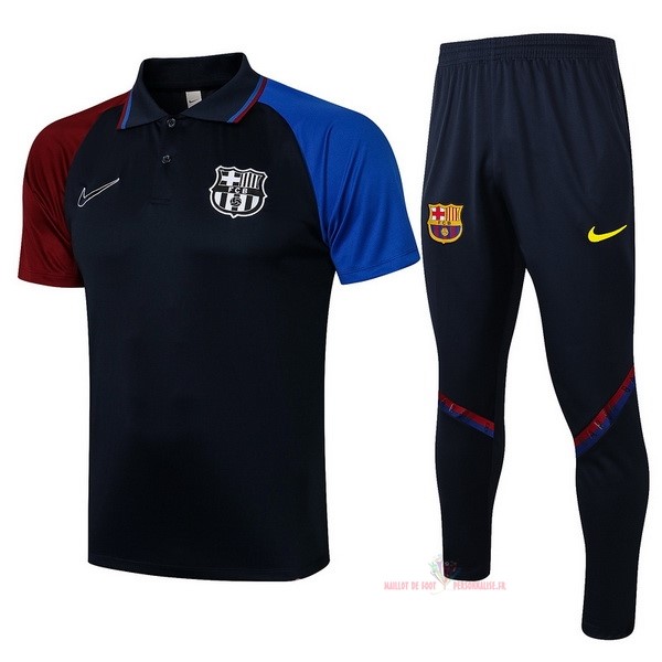 Maillot Om Pas Cher Nike Ensemble Complet Polo Barcelona 2021 2022 Noir Rouge Bleu