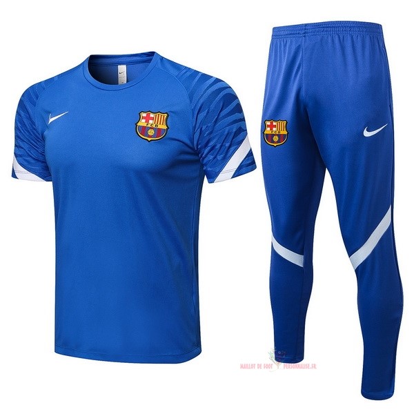 Maillot Om Pas Cher Nike Entrainement Ensemble Complet Barcelona 2021 2022 Bleu Blanc