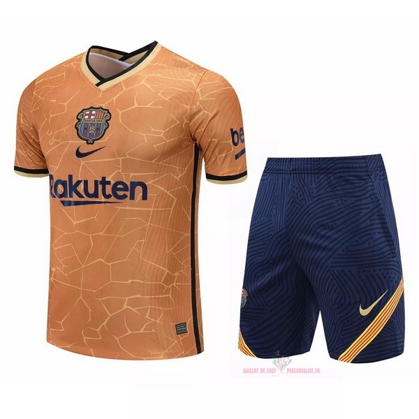 Maillot Om Pas Cher Nike Entrainement Ensemble Complet Barcelona 2021 2022 Orange Noir
