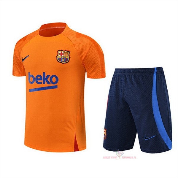 Maillot Om Pas Cher Nike Entrainement Ensemble Complet Barcelona 2022 2023 Orange Noir