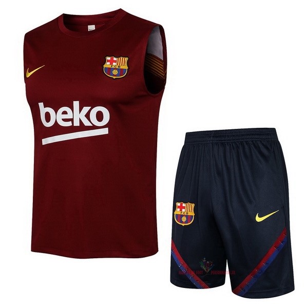Maillot Om Pas Cher Nike Entrainement Sin Mangas Ensemble Complet Barcelona 2021 2022 Rouge Marine