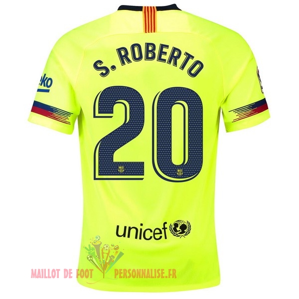 Maillot Om Pas Cher Nike NO.20 S.Roberto Exterieur Maillots Barcelona 18-19 Vert