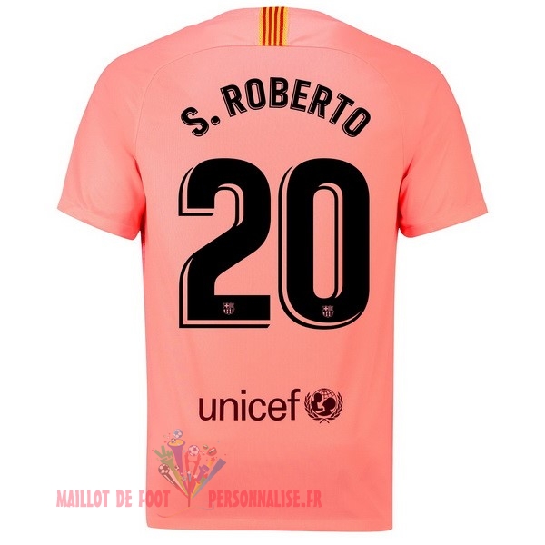 Maillot Om Pas Cher Nike NO.20 S.Roberto Third Maillots Barcelona 18-19 Rouge