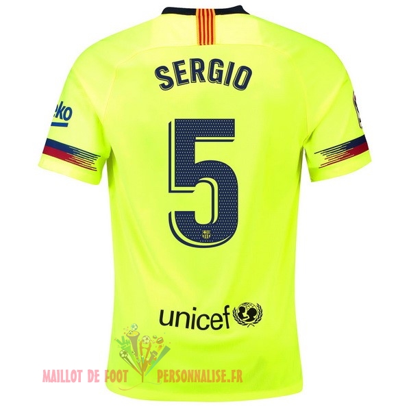 Maillot Om Pas Cher Nike NO.5 Sergio Exterieur Maillots Barcelona 18-19 Vert