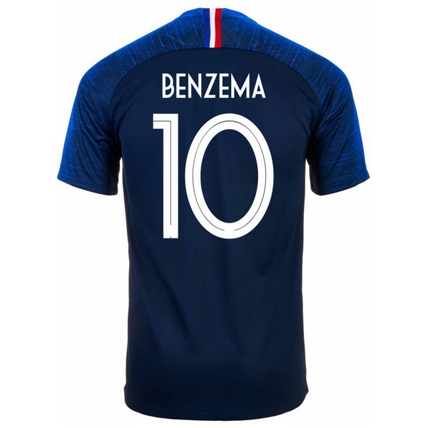 Maillot Om Pas Cher Nike NO.10 Benzema Domicile Maillots France 2018 Bleu