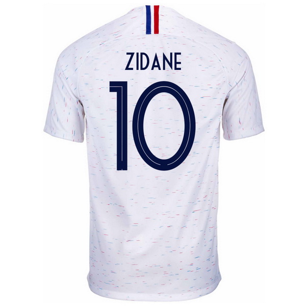 Maillot Om Pas Cher Nike NO.10 Zidane Exterieur Maillots France 2018 Blanc