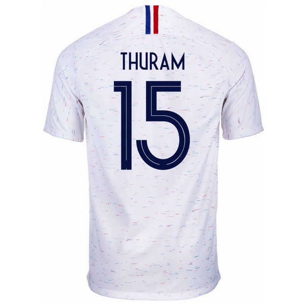 Maillot Om Pas Cher Nike NO.15 Thuram Exterieur Maillots France 2018 Blanc