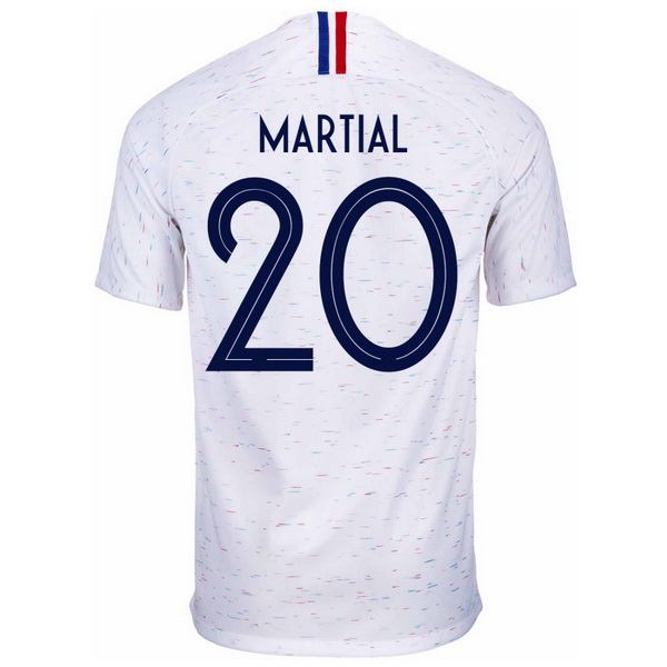 Maillot Om Pas Cher Nike NO.20 Martial Exterieur Maillots France 2018 Blanc