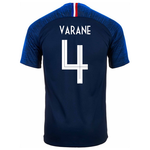 Maillot Om Pas Cher Nike NO.4 Varane Domicile Maillots France 2018 Bleu