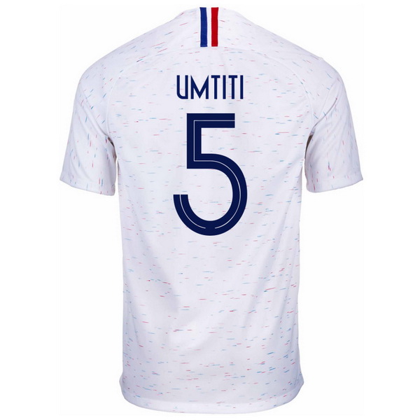 Maillot Om Pas Cher Nike NO.5 Umtiti Exterieur Maillots France 2018 Blanc