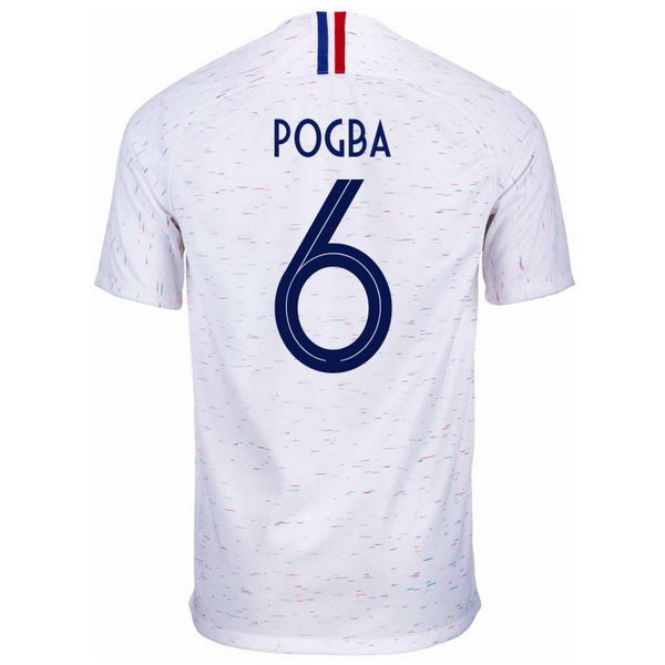 Maillot Om Pas Cher Nike NO.6 Pogba Exterieur Maillots France 2018 Blanc
