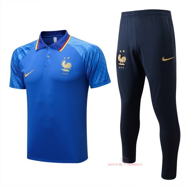 Maillot Om Pas Cher Nike Ensemble Complet Polo France 2022 Bleu