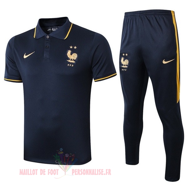 Maillot Om Pas Cher Nike Ensemble Polo France 2019 Bleu Marine