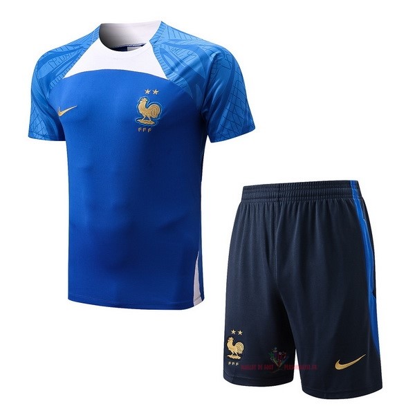 Maillot Om Pas Cher Nike Entrainement Ensemble Complet France 2022 Bleu I Blanc
