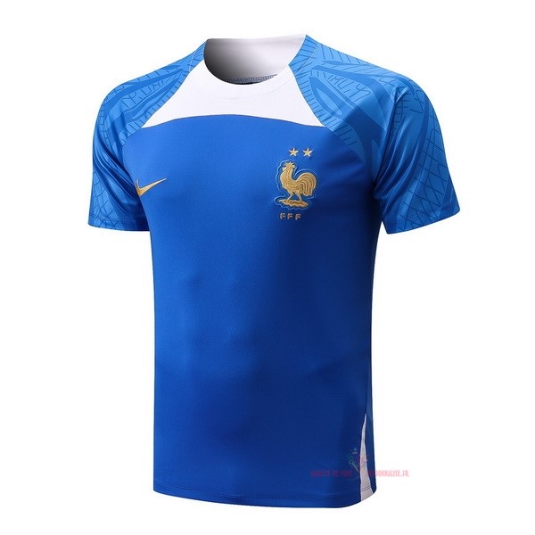 Maillot Om Pas Cher Nike Entrainement France 2022 Bleu Blanc