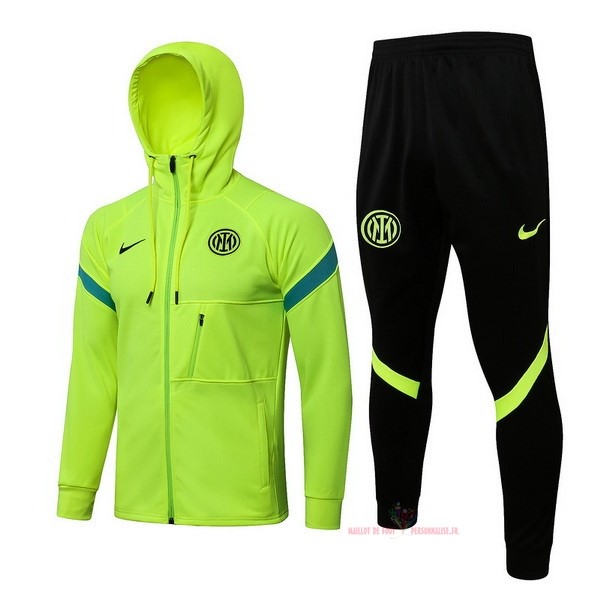 Maillot Om Pas Cher Nike Chaqueta Con Capucha Internazionale Milano 2021 2022 Vert Fluorescent