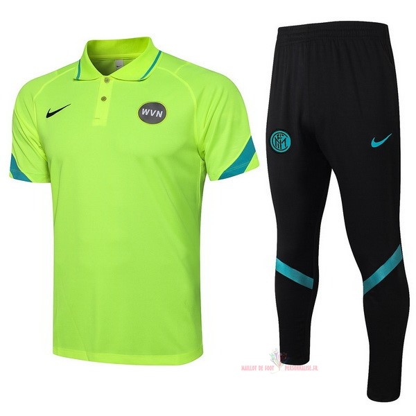 Maillot Om Pas Cher Nike Ensemble Complet Polo Internazionale Milano 2021 2022 Vert Fluorescent