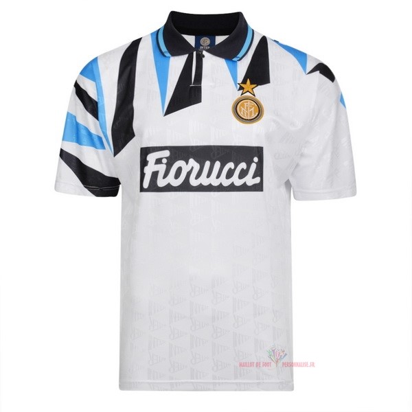 Maillot Om Pas Cher umbro Exterieur Camiseta Internazionale Milano Rétro 1991 1992 Blanc