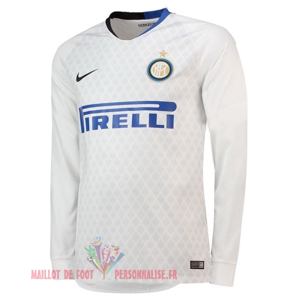 Maillot Om Pas Cher Nike Exterieur Manches Longues Internazionale Milano 18-19 Blanc