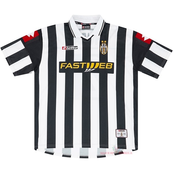 Maillot Om Pas Cher Lotto Domicile Camiseta Juventus Rétro 2001 2002 Noir Blanc