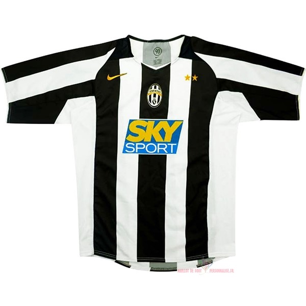 Maillot Om Pas Cher Nike Domicile Camiseta Juventus Rétro 2004 2005 Noir Blanc