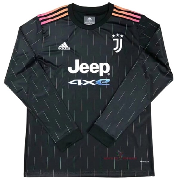 Maillot Om Pas Cher adidas Exterieur Camiseta Manches Longues Juventus 2021 2022 Noir
