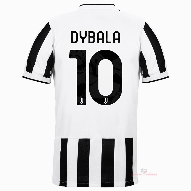 Maillot Om Pas Cher adidas NO.10 Dybala Domicile Maillot Juventus 2021 2022 Blanc Noir