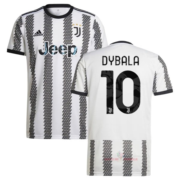 Maillot Om Pas Cher adidas NO.10 Dybala Domicile Maillot Juventus 2022 2023 Blanc Noir