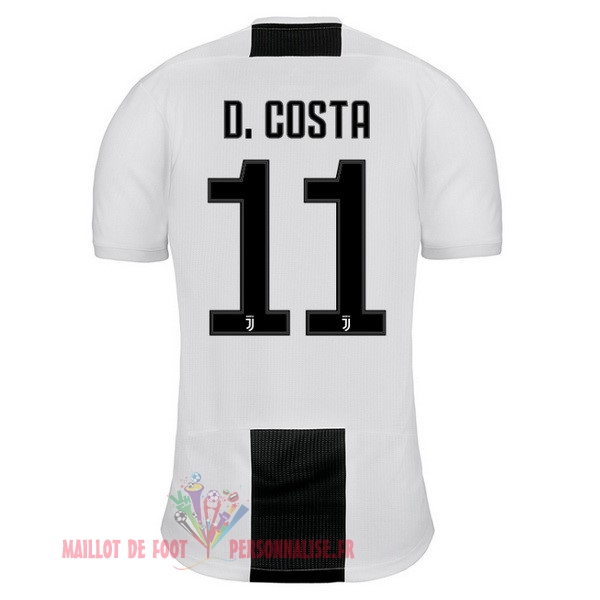 Maillot Om Pas Cher adidas NO.11 D.Costa Domicile Maillots Juventus 18-19 Blanc Noir